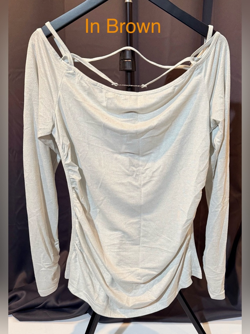 Miholl off shoulder BROWN top BNWT